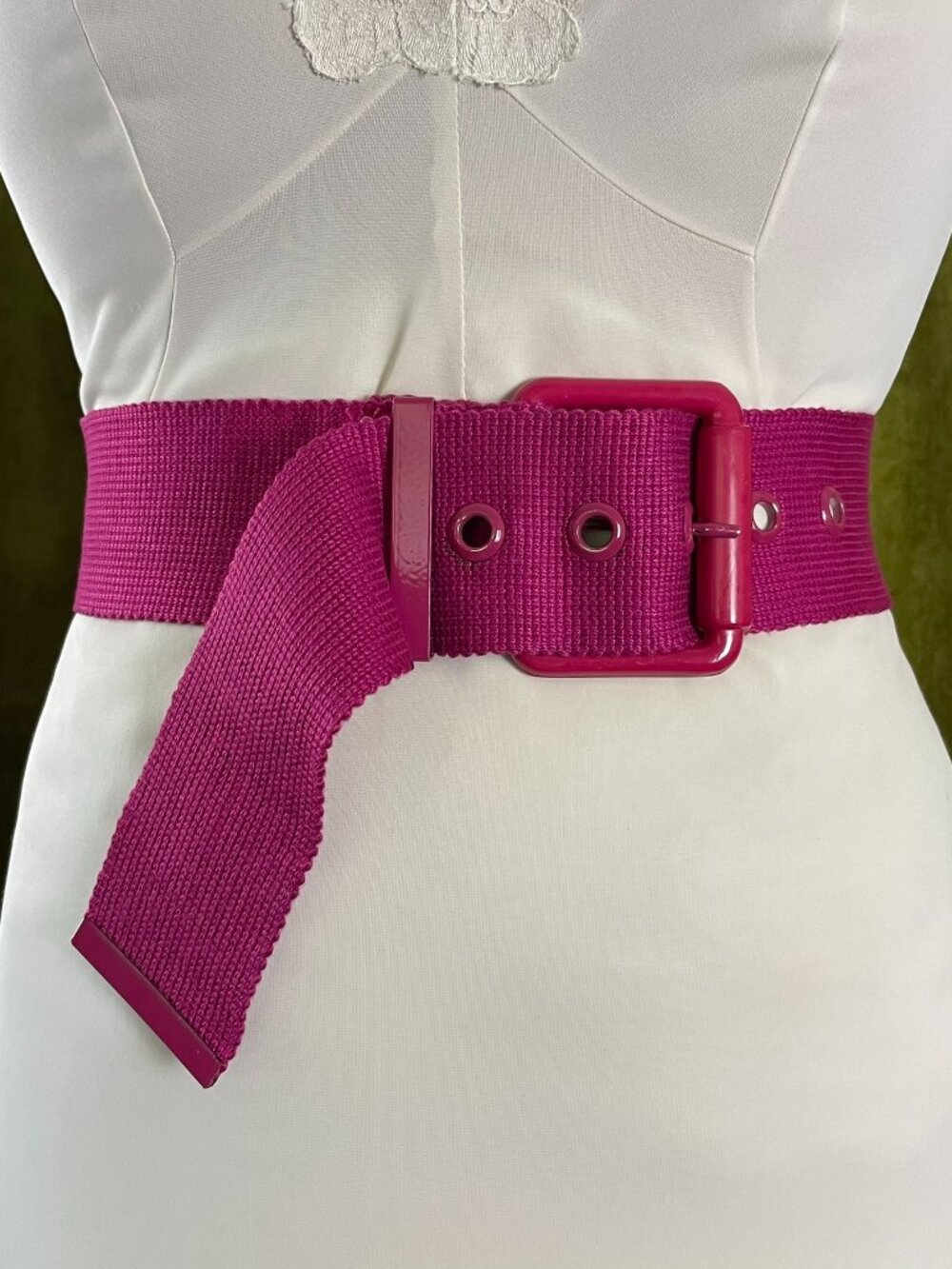Vintage 80s Wide Belt, M/L, Fits 29 - 34"
